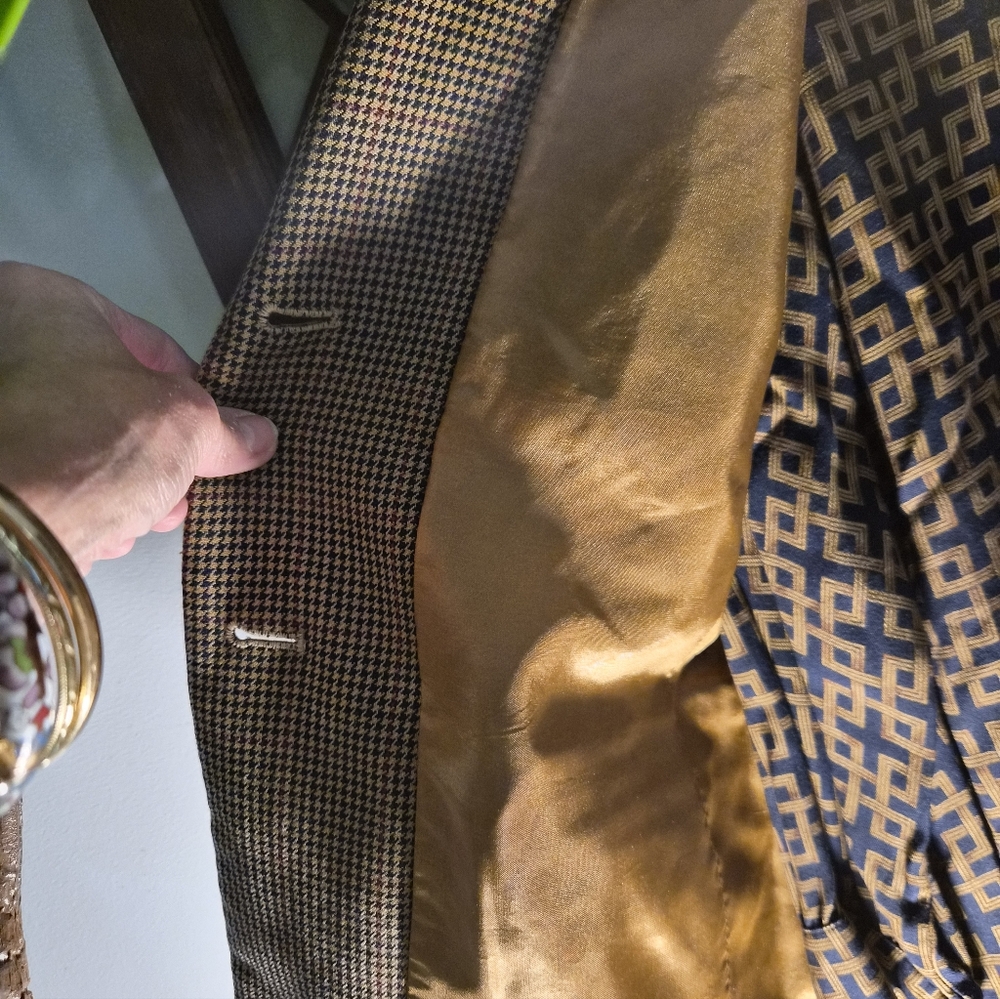 Pendleton Tan Checkered Houndstooth 100%Wool Woma… - image 7